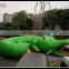 green pvc tarpaulin inflatable channel tunnel , inflatable crocodile channel