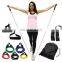 Home Fitness 11pcs Yoga Pilates Abs Exercise Gym Resistance Bands Set with promotional material