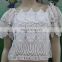 2016 lady blouse & top fashion lace blouse design