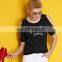 T-WT011 Black Loose Casual Batwing Sleeve Floding Short Women T-shirt