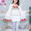Two-piece fashion embroidery designed lady tank top and cardigan set