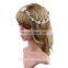 Wholesale flower hair comb , silver crystal flower head chain, long hair comb design
