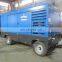 Moving convenient high pressure 4000 psi 360 cfm screw air compressor for agriculture irrigation