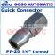 5pcs a Lot GOGO ATC Pneumatic Air Compressor 1/4 Inch Female Quick Coupler Plug Socket Connector PF-20 Quick Fitting