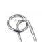 Premium poodle teddy golden retriever pet collar with chrome ring chain
