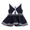 Wholesale Cute Sailor Dress Summer Cotton Stripe Bow Tie Baby Girl Dress