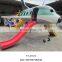 small outdoor playground equipment,best selling giant Kids Model Fiberglass Airplane outdoor Slide