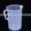 Laboratory Plastic Measuring Cup Handle Graduated Transparent Beaker