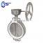 Stainless Steel Body PTFE Seat Wafer Type Manual Butterfly Valve For 120 Degree