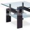 Round shape tempered glass table top low price dining table