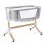 New Product 2020 Adjustable New Born Baby Cot Baby Crib Customized Supported Baby Bedside Bassinet Bed