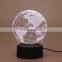 Touch control model ABS stand base usb lamp stand for 3d acrylic night lamp