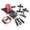Hot Selling Abdominal Muscle Training Equipment Ab Wheel Roller Set Push Up Bar Jump Rope With Kneeling Mat