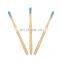 Hot sale 19cm Wavy Bamboo crank Handle Toothbrush  PBT Bristles with 40 Holes  With Logo