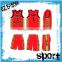 OEM service basketball jersey uniform design color red/blue/black