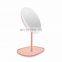 Hot Sale 90 Degree Rotate Stainless Steel Frame Round Makeup Mirror LED Mirror