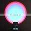 2021 Rgb 16 Colors Control Rechargeable Sun Sunset Rainbow Projection Light Nordic Modern New Sunset Halo Floor Projector Lamp