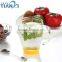 Borosilicate Glass Mug With Handle Silione Lid glass Tea Coffee Mug with silicone lid& botton