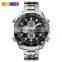 SKMEI 1302 Men's Sport Watch Quartz Digital Movement Stainless Steel Band Watch Week Date Luminous