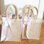 ECO-friendly Custom-Made  Jute Carrier Shopping Bag organic cotton tote jute bags