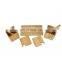 Square Bamboo Salt And Spice Container Set Storage Box With Lid Tray and Spoon