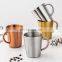 Trendy Drinking Custom Metal Travel Gold Mug High Quality Reusable Beer Camping Water Stainless Steel Coffee Cup