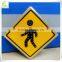 High luminous LED customized solar powered pedestrian traffic warning sign