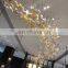Custom Lighting Modern Fashion Art Glass Maple Leaf Type Decorative Hand Blown Glass Chandelier
