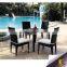 2015 pe rattan furniture glass round table garden furniture sale