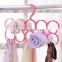 Fashion 10 circle plastic scarves laundry rack for family