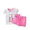 Cute candy kids two piece outfits icecream yellow girl shorts set lollipop baby cloth suit supplier