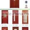 Damp proof plywood frosted glass wooden bathroom doors for sale