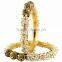 Indian Polki Antique Gold Plated Pearl Wedding Bangles For Women & Girl