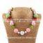 Toddler jewelry set-colorful chunky bead necklace, BubbleGum necklace bracelet