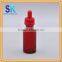 glass transprant red bottle 30ml for essential oil e juice e liquid
