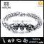 stainless steel 316L jewellery wholesale product skull bracelet for men