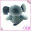 Embroidered jumbo plush baby elephant blue toy
