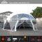 Large elegant transparent geodesic dome tent for event