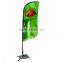 100% polyester flying banner with iron base