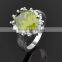Lucky Stone Flower Ring Yellow Topaz Ring