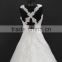 proffessional supplier for wholesaler beading belt two straps cross back cording french lace wedding dress