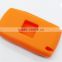 On sale silicone for car key cover Peugeot 2 button filp remote key bag in colorful