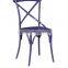 X CROSS METAL DINING CHAIR , INDUSTRIAL JODHPUR METAL DINING CHAIR