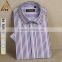 China supply apparel fine cotton half sleeve business slim fit stripes pattern twill fabric mens dress shirts