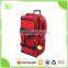 New Arrival Big Capacity Polyester Travel Luggage Bag Sports Trolley Bags with Three Wheels