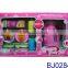 Deluxe kids toy kitchen playset with doll