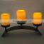 safe simple beautiful led candle with iron tabletop holder for decoration