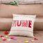2015 HOME the Letters Embroidered Hold Pillow Cotton and Linen Hold Pillow Car Cushion for Leaning on