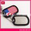 wholesale print country flag dog tag chain