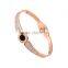 Stainless Steel Crystal Bracelet Carving Roman Numerals Lover Cuff Bangle Wedding Jewelry